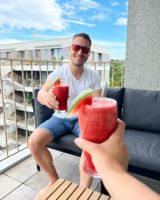 jus de pastèque au soleil